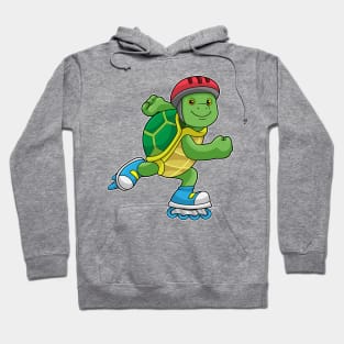 Turtle as Skater with Inline skates & Helmet Hoodie